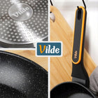 Wok GRANITOWY duża patelnia głęboka do smażenia duszenia 32 cm VILDE powłoka non-stick, indukcja, zmywarka