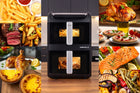 Frytkownica beztłuszczowa pionowa FR300 2700W dwie szuflady 10l Air Fryer czarny