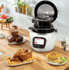 Multicooker tefal Cook4Me z pokrywą do zapiekania air fryer 1300 przepisów 6 l 1600 w biały