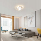 LAMPA SUFITOWA BIAŁA WISZĄCA LED NOWOCZESNA DO SALONU OKRĄGŁA 4500K 32W oświetlenie wewnętrzne z aluminium 2 punkty