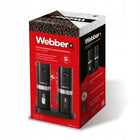 Młynek do pieprzu i soli elektryczny akumulatorowy USB 2 SZT webber premium do przypraw, pojemność 70 g, czarny