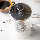 Srebrny Zaparzacz do kawy herbaty szklany 1 Lit French Press klausberg 7764 tłokowy dzbanek 1000 ml, 8 filiżanek, można