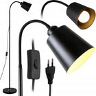 Lampa Stojąca Podłogowa Czarna Mat Regulowana 168cm E27 LED Włącznik Metal do salonu, sypialni, biura i jadalni