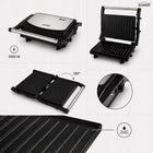 Opiekacz grill elektryczny airdweller 1000W do kanapek panini toster 180° nominalna czarny