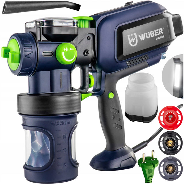 Sieciowy pistolet malarski natryskowy elektryczny do malowania ścian 550W aplikator farby, zbiornik 1,2 l, zasilanie 230 V