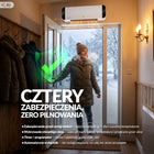 KURTYNA POWIETRZNA TERMOWENTYLATOR GRZEJNIK ELEKTRYCZNY 2000W PILOT + Wi-Fi z nagrzewnicą elektryczną 2000 W