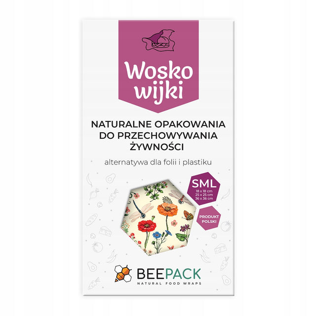 Woskowijki zestaw rozmiar S + M + L - beepack woreczek / torebka /Wzór 3 szt.