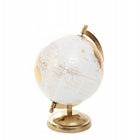 Globus dekoracyjny globe złoty 18x15x25 cm homla kula ziemska metalowa, ozdoba na biurko i do salonu
