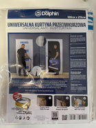 Kurtyna przeciwpyłowa Blue Dolphin 100 x 215 cm foliowa przegroda remontowa z zamkiem błyskawicznym do zabezpieczenia