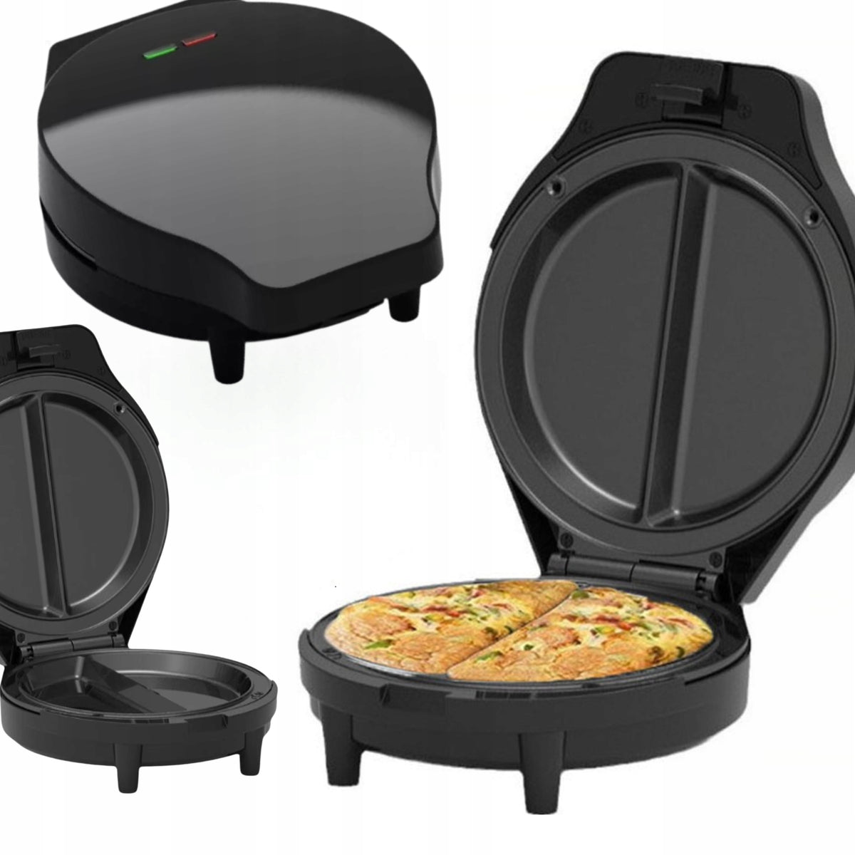 Opiekacz do Omletów Omleciarka Patelnia Grill Urządzenie Omlet Maker 1000w nominalna czarny
