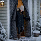 Zasłona termoizolacyjna na drzwi gruba magnetyczna kotara kurtyna do wejścia, zaciemniająca, poliester 100x220 cm