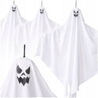 ZESTAW 3X DUCH WISZĄCY BIAŁY DEKORACJA NA HALLOWEEN OZDOBA DUSZEK STRASZNA straszydło do zawieszenia 65 cm, impreza