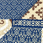 Narzuta Dwustronna na Łóżko Tavira Patchwork Niebieska180x220 cm + poszewki kapa, przykrycie, poliester, wzór