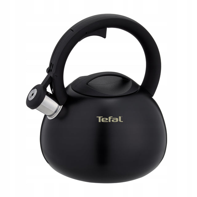 Czajnik tradycyjny stalowy czarny tefal N418041 z gwizdkiem na Gaz Indukcja pojemność 2,5 l, do gotowania wody na kuchence