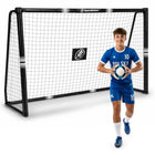 Bramka Piłkarka 240x60cm HyperMotion Stalowa Prosty Montaż Stabilna Czarna do gry w futbol dla dzieci od 3 lat do