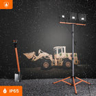 Halogen LED Statyw Budowlany Naświetlacz 3x 100W 33000lm Lampa Na Stojaku oświetlenie robocze warsztatowe neutralna