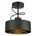 Lampa sufitowa LED Wisząca plafon żyrandol loft edison LED E27 cooper czarna metalowa oprawa oświetleniowa, 1 punkt