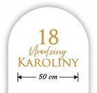 Naklejka na ściankę tablicę lustro naklejki na urodziny 18 20 30 40 - 50 cm dekoracja jubileuszowa ozdoba przyjęciowa