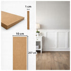 Boazeria angielska listwy do malowania DIY 207x10 cm - panele ścienne 3D lamperia MDF sztukateria dekoracyjna okładzina