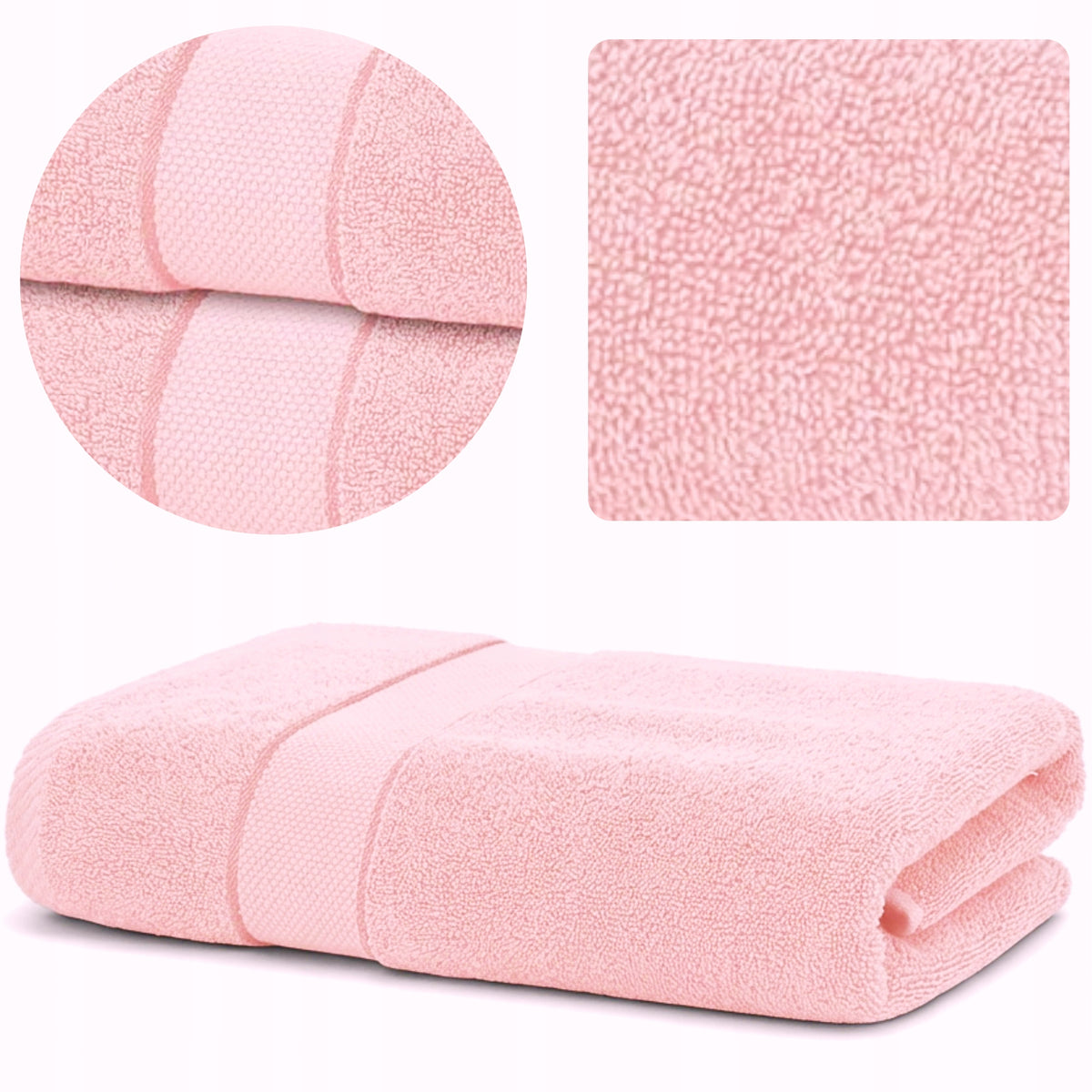 Ręcznik kąpielowy 70x140 15KOLORÓW 100 bawełna 500g duży gruby hotelowy SPA szybkoschnący z bordiurą, do łazienki, na