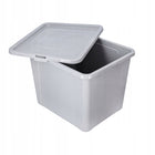 Pojemnik plastikowy z pokrywą organizer praktyczny szary 30l układaj w stos pudełko do przechowywania rzeczy 40x33x20 cm