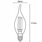 6x Żarówka LED Płomyk BA35 E14 7W = 60W 4000K Neutralna 360° Fil lumiled świeczka do żyrandola, 806 lm, źródło światła