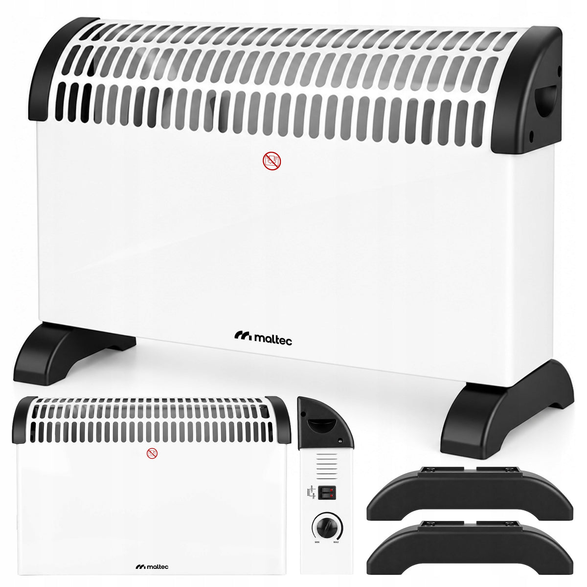 GRZEJNIK ELEKTRYCZNY ENERGOOSZCZĘDNY TERMOSTAT KONWEKTOR MOCNY 2000W 52 mm 34 mm grzewcza biały