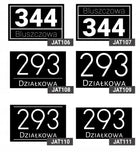 Tabliczka na dom tablica Adresowa czarny MAT Numer Adres Domu oznaczenie posesji, szyld wejściowy z aluminium 32 x 21
