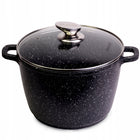 Garnek wysoki marmurowy 10l tradycyjny kociołek z pokrywką indukcja kamille aluminiowy 28 cm do zup, bigosu i gulaszu