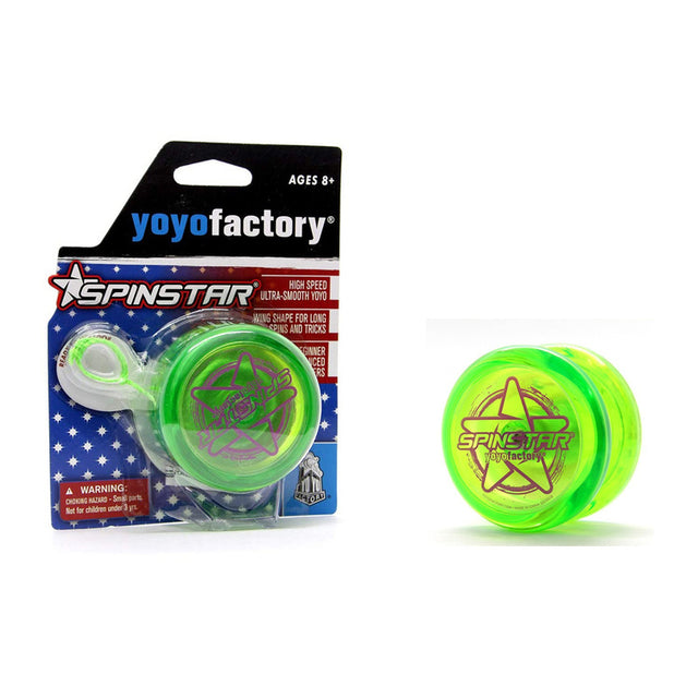 Yoyo z plastikowym łożyskiem YoYoFactory Spinstar Green 53 mm zielony