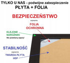 Lustro 160x50 wąska rama premium czarne 500 mm 1600 mm