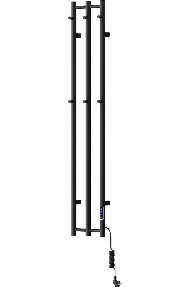 Grzejnik łazienkowy elektryczny pionowy Mexen Pino 1405x242 czarny 242 mm 1405 mm grzewcza