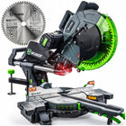 Piła ukosowa z posuwem ukośnica do drewna 2000W + laser + tarcza 305mm 60T do cięcia desek i belek, elektryczna