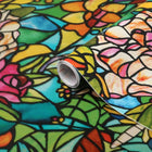 Folia okienna samoprzylepna witraż kwiatowy tulia rolka 45x200cm dc-fix dekoracja na szybę, kolorowa okleina szklana