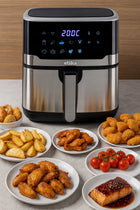 Frytkownica beztłuszczowa AIR fryer frytownica duża 6,5l misa 1800 w srebrny