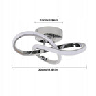Lampa Sufitowa Plafon LED Nowoczesny Żyrandol Srebrny 30W 6500K do Salonu oprawa aluminiowa 25 cm ze zintegrowanym