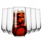 Szklanki do napojów Splendour KROSNO 6szt 480ml szklane naczynia na wodę, soki i drinki, bezbarwne, do mycia w zmywarce