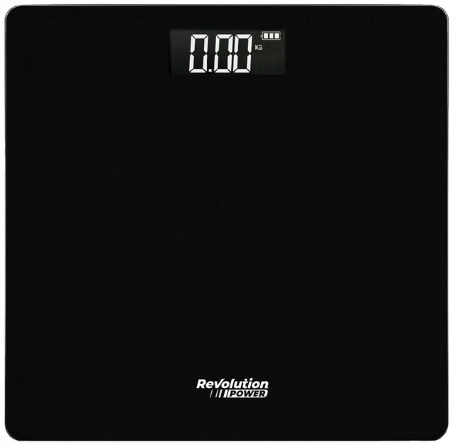 Waga łazienkowa elektroniczna dokładna 180 KG szklana czarna slim LCD czarny