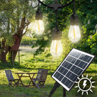 Girlanda Solarna Ogrodowa Zewnętrzna 20m 20x Żarówka LED Lampki Na Pilot łańcuch świetlny dekoracyjny na balkon i