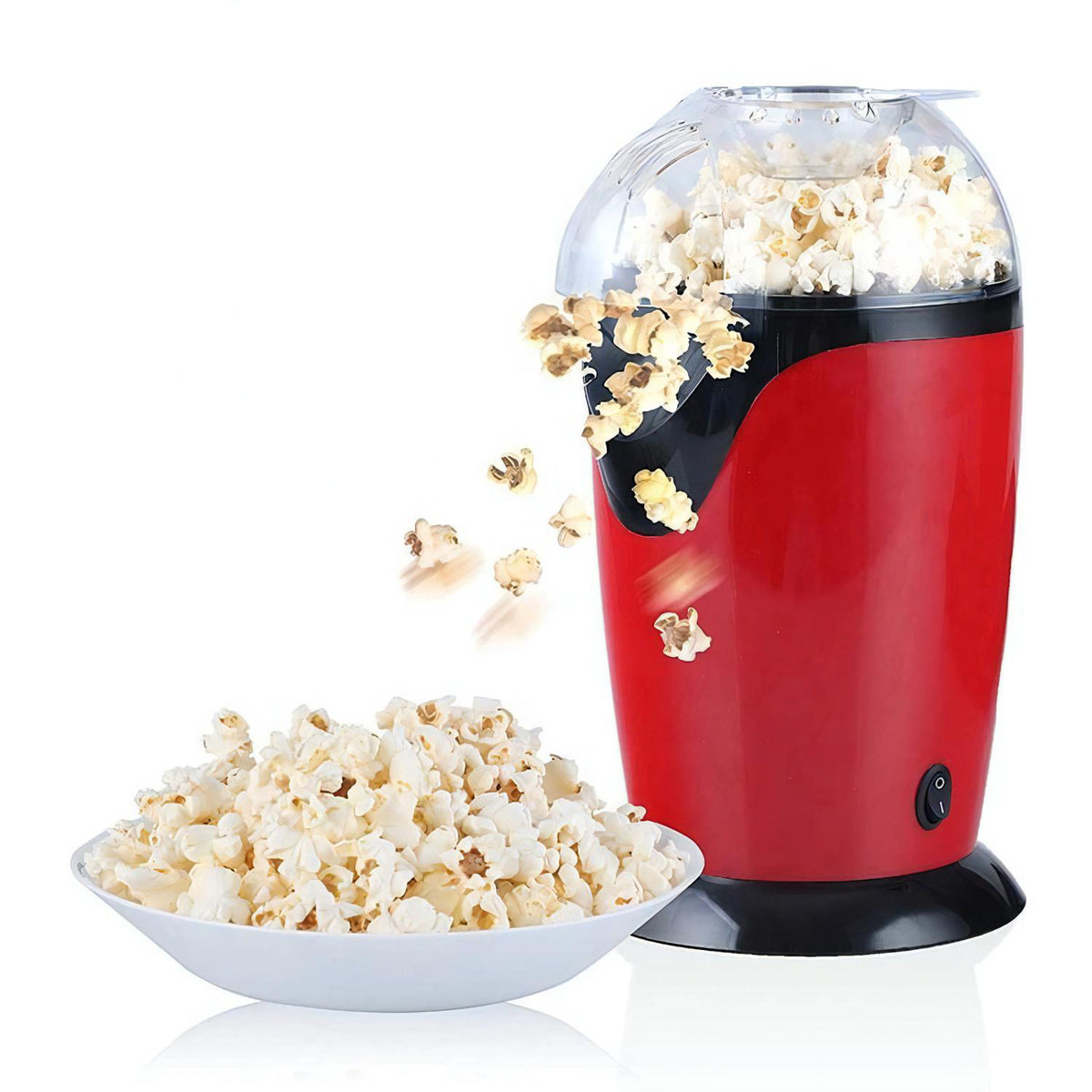 Urządzenie do popcornu 1200W beztłuszczowe szybkie zdrow prażarka kukurydzy, popcornownica, miarka na ziarna
