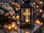 Duży znicz lampion z krzyżem dla mamy babci świecący krzyż na grób 29cm led
