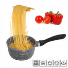 Rondel garnek z powłoką granitową rondelek z pokrywką indukcja GAZ ofenbach aluminiowy 1,35 l 16 cm do kuchni