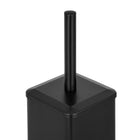 Szczotka do WC toalety łazienki czarna zamknieta loft łazienkowa toaletowa metalowy matowy stojak, wymienna końcówka z
