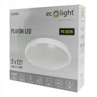 Lampa Sufitowa Plafon LED 2x E27 Okrągły Biały Natynkowy Oprawa Sufitowa do salonu, kuchni i korytarza, na wymienne