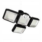 Lampa Solarna LED Czujnik Ruchu Zmierzchu Naświetlacz Zewnętrzny + Pilot reflektor ogrodowy IP65 6000 K zimna biel do
