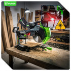Piła ukosowa z posuwem ukośnica do drewna 2000W + laser + tarcza 305mm 60T do cięcia desek i belek, elektryczna