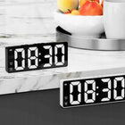 Budzik zegar elektroniczny cyfrowy LED 24h głośny alarm drzemka temp stołowy na stolik nocny, pokojowy, wyświetlacz