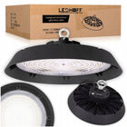 Lampa przemysłowa LED UFO do magazynu Hali 150W 22500lm hermetyczna HighBay oprawa fabryczna do warsztatu, czarna