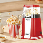 Maszyna do popcornu retro domowa urządzenie maszynka beztłuszczowa 1200W kino domowe dla dzieci, czerwony prażalnik