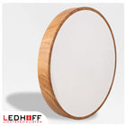 Plafon natynkowy LED 40cm Okrągła lampa sufitowa drewno 40W 4000K do pokoju oprawa wnętrz, zintegrowane źródło